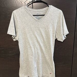 Tommy Hilfiger Light Gray V-Neck Tee